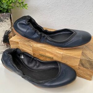 Rag & Bone Navy Blue Leather Ballet Flats Designer Women's Shoes Size 37 EU/7 US
